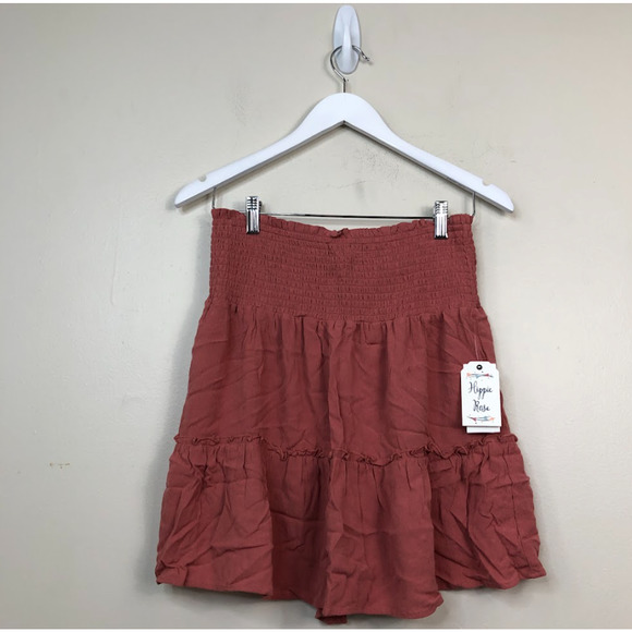 Hippie Rose Juniors' Floral-Print Pull-On High-Waist Mini Skirts Pink M, $39 NWT - Picture 3 of 4